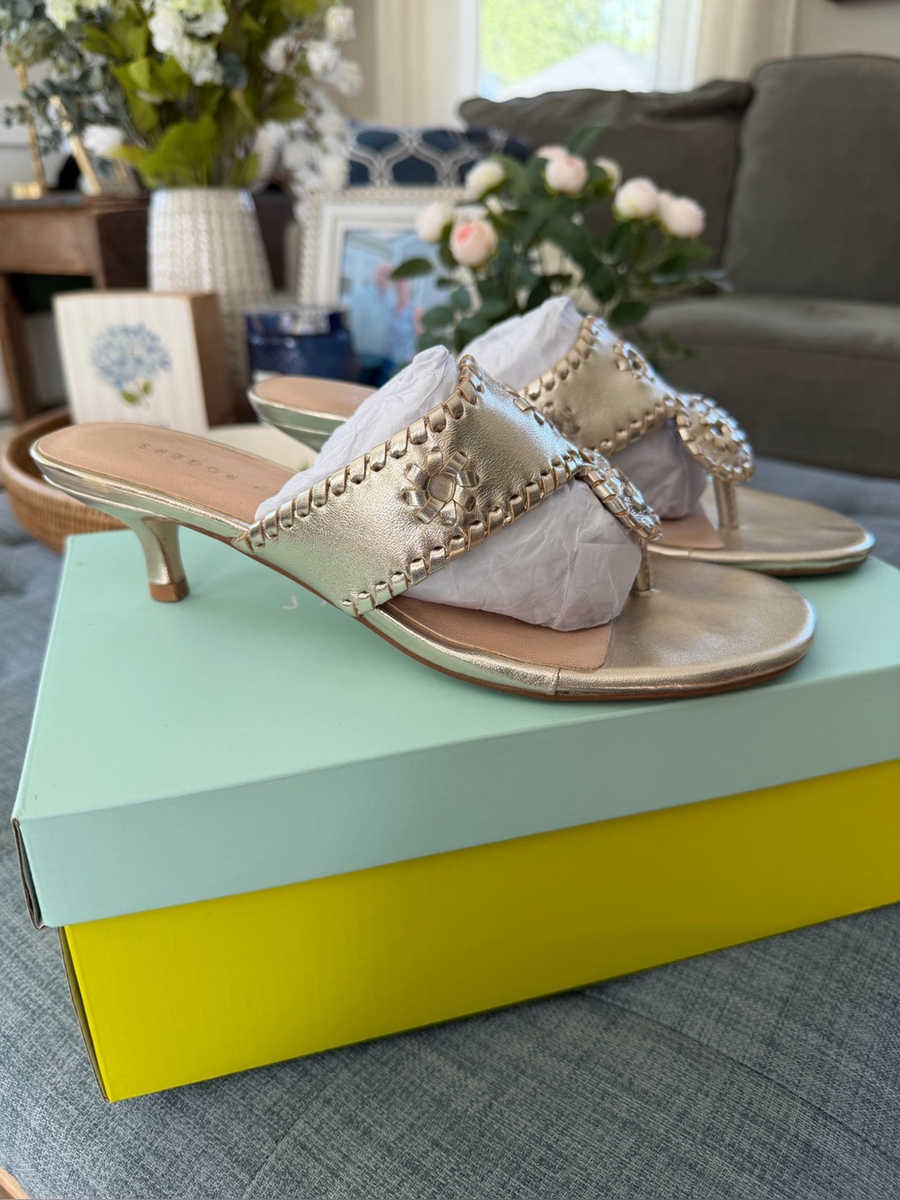 EUC!!  ~ Jack Rogers "Jacks Kitten Heel" ~ Size 7.5